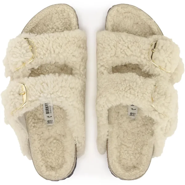 Donna Birkenstock Donna | – Arizona Big Buckle Shearling Teddy Eggshell