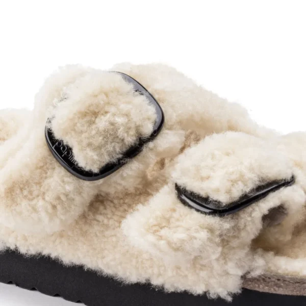 Donna Birkenstock Donna | – Arizona Big Buckle Shearling Teddy Eggshell