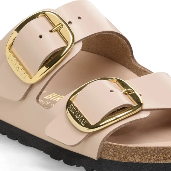 Donna Birkenstock Donna | – Arizona Big Buckle Shine New Beige, Natural Leather