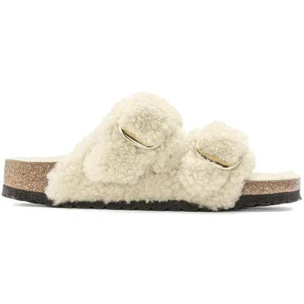Donna Birkenstock Donna | – Arizona Big Buckle Shearling Teddy Eggshell