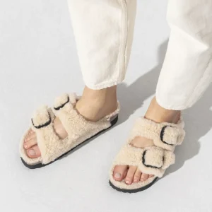Donna Birkenstock Donna | – Arizona Big Buckle Shearling Teddy Eggshell