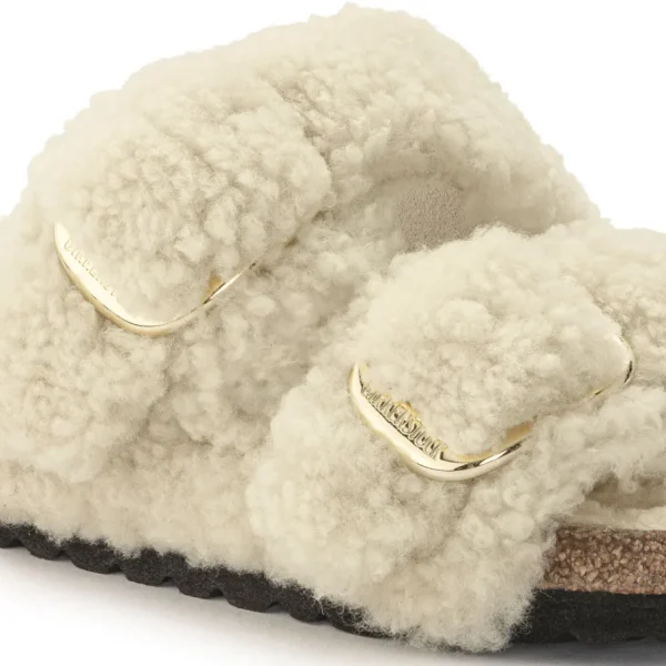 Donna Birkenstock Donna | – Arizona Big Buckle Shearling Teddy Eggshell