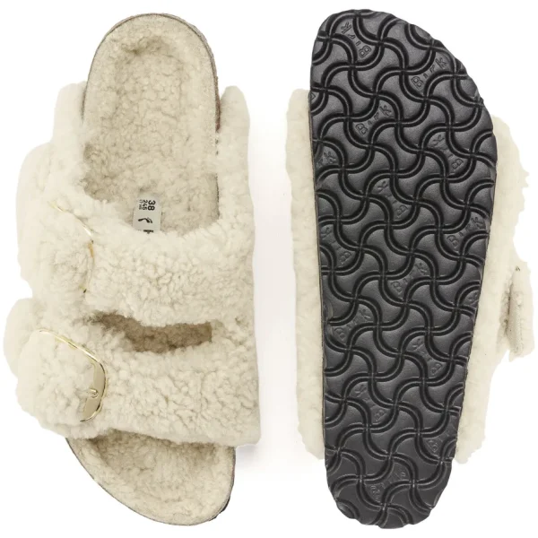 Donna Birkenstock Donna | – Arizona Big Buckle Shearling Teddy Eggshell