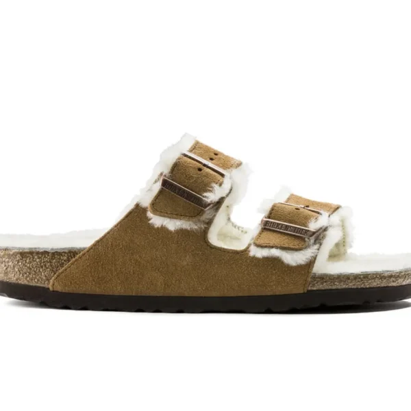 Donna Donna | Birkenstock – Arizona Shearling Mink, Suede Leather