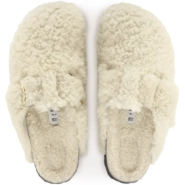 Donna Birkenstock Donna | – Boston Big Buckle Shearling Eggshell