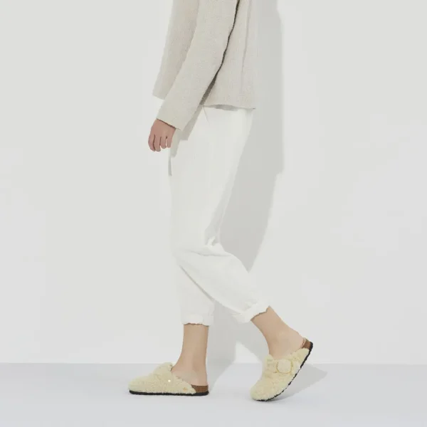 Donna Birkenstock Donna | – Boston Big Buckle Shearling Eggshell