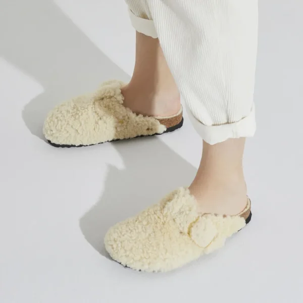 Donna Birkenstock Donna | – Boston Big Buckle Shearling Eggshell