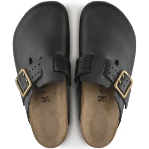 Uomo Birkenstock Uomo | – Boston Bold Black, Pull Up Leather