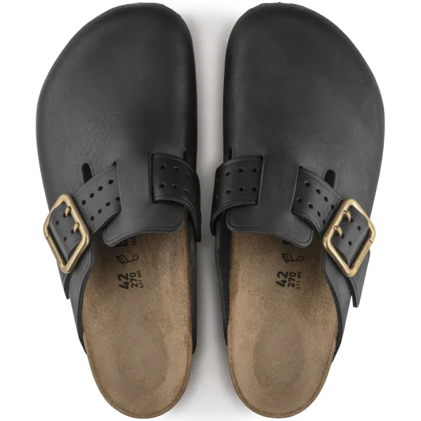 Uomo Birkenstock Uomo | – Boston Bold Black, Pull Up Leather