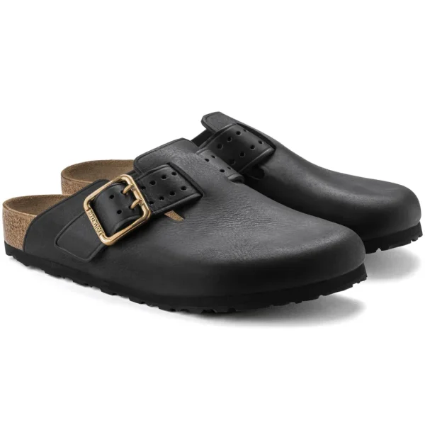 Uomo Birkenstock Uomo | – Boston Bold Black, Pull Up Leather