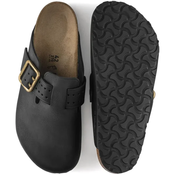 Uomo Birkenstock Uomo | – Boston Bold Black, Pull Up Leather