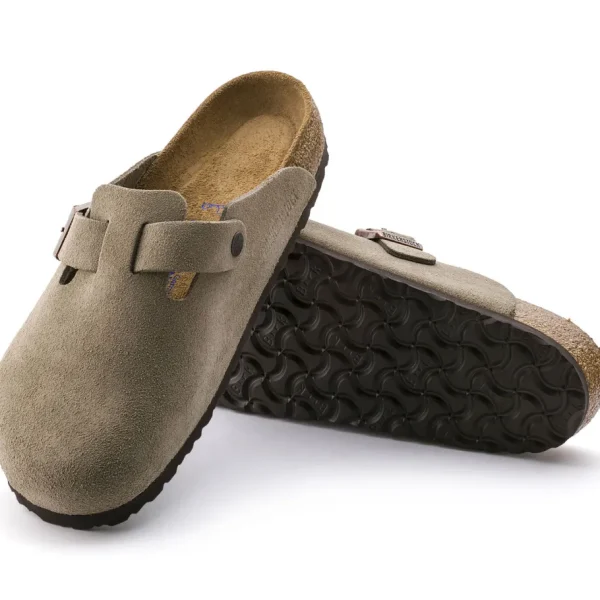 Uomo Birkenstock Uomo | – Boston SFB Taupe, Suede Leather