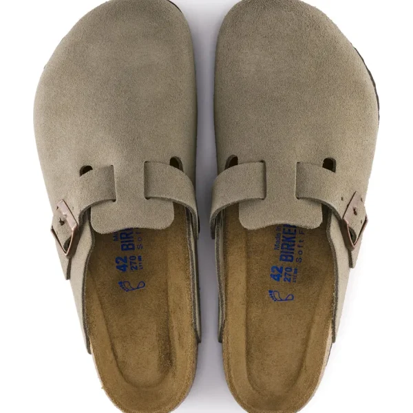 Uomo Birkenstock Uomo | – Boston SFB Taupe, Suede Leather