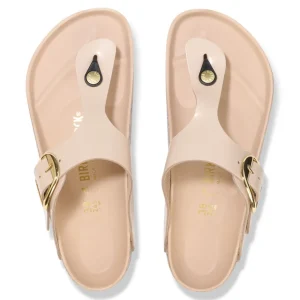 Donna Donna | Birkenstock – Gizeh Big Buckle Shine New Beige, Natural Leather