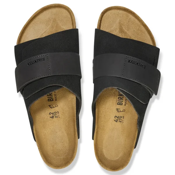 Uomo Birkenstock Uomo | – Kyoto Black, Suede Leather Nubuck