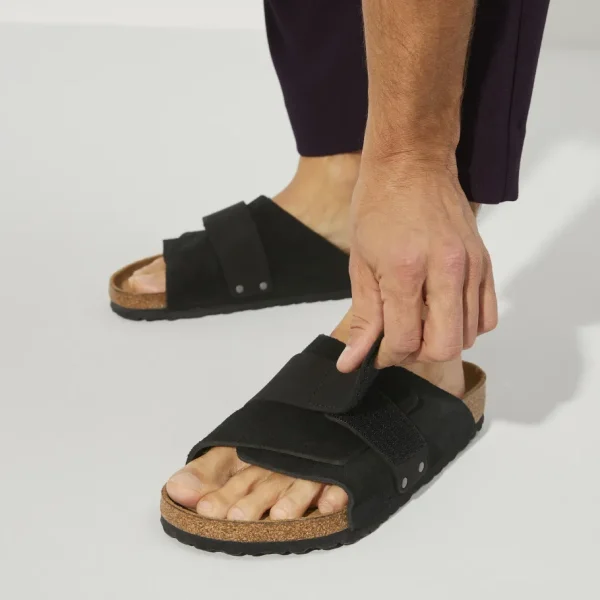 Uomo Birkenstock Uomo | – Kyoto Black, Suede Leather Nubuck