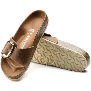 Donna Birkenstock Donna | – Madrid Big Buckle cognac, Natural Leather Antique