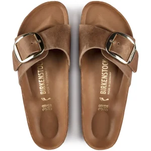 Donna Birkenstock Donna | – Madrid Big Buckle cognac, Natural Leather Antique