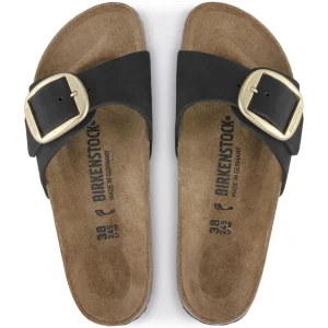 Donna Birkenstock Donna | – Madrid Big Buckle Black, Nubuk Leather