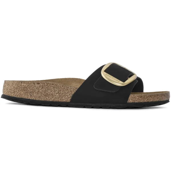 Donna Birkenstock Donna | – Madrid Big Buckle Black, Nubuk Leather