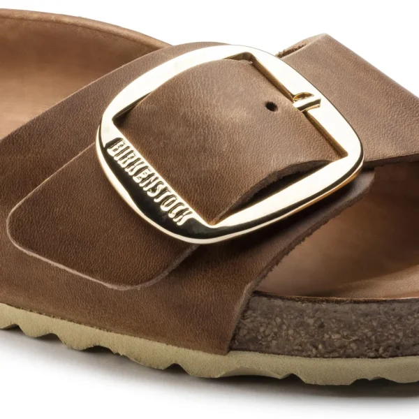 Donna Birkenstock Donna | – Madrid Big Buckle cognac, Natural Leather Antique