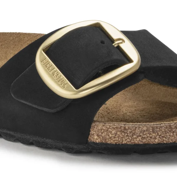 Donna Birkenstock Donna | – Madrid Big Buckle Black, Nubuk Leather