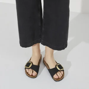 Donna Birkenstock Donna | – Madrid Big Buckle Black, Nubuk Leather