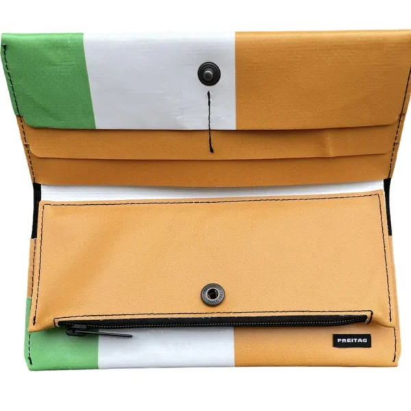 Freitag Portafogli | – F559 Penny Arancio, Bianco e Verde