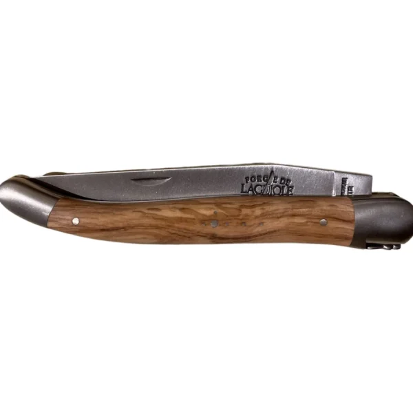 Laguiole Coltelleria | – Coltello Pieghevole 12 CM manico Olivo Lama Satinata