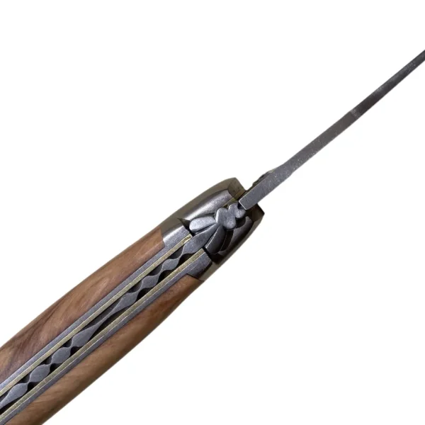 Laguiole Coltelleria | – Coltello Pieghevole 12 CM manico Olivo Lama Satinata