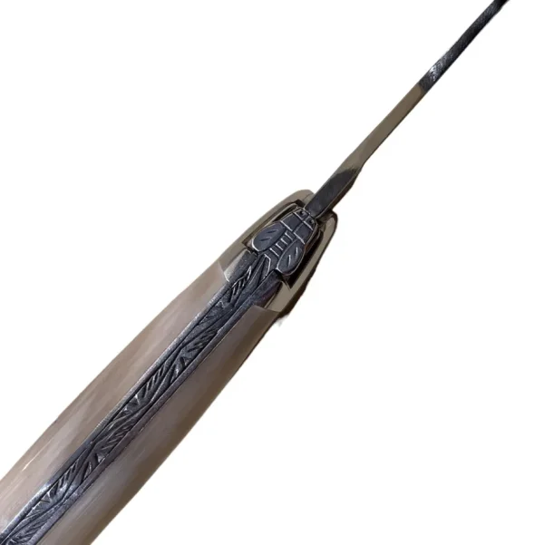Laguiole Coltelleria | – Coltello Pieghevole 11 CM in corno biondo Lama Lucida