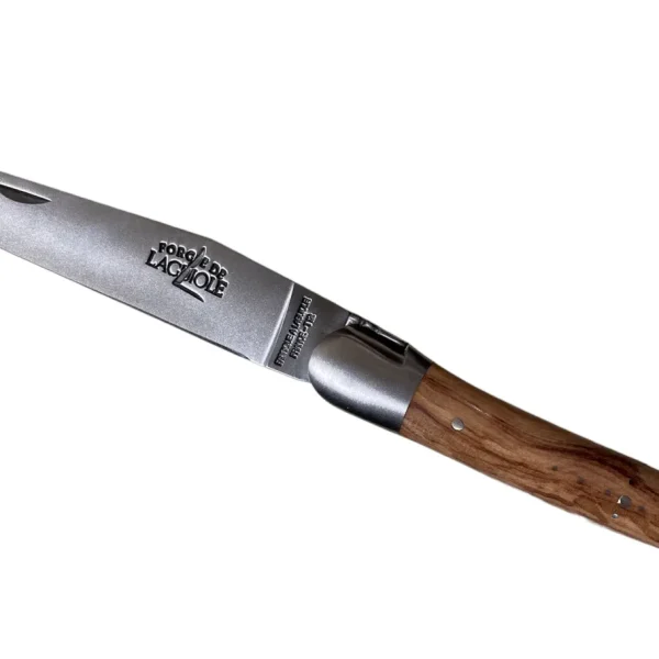 Laguiole Coltelleria | – Coltello Pieghevole 12 CM manico Olivo Lama Satinata