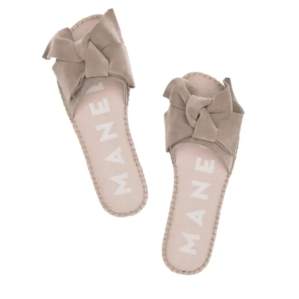 Donna Donna | Manebi – Sandals with Bow – Vintage – Taupe