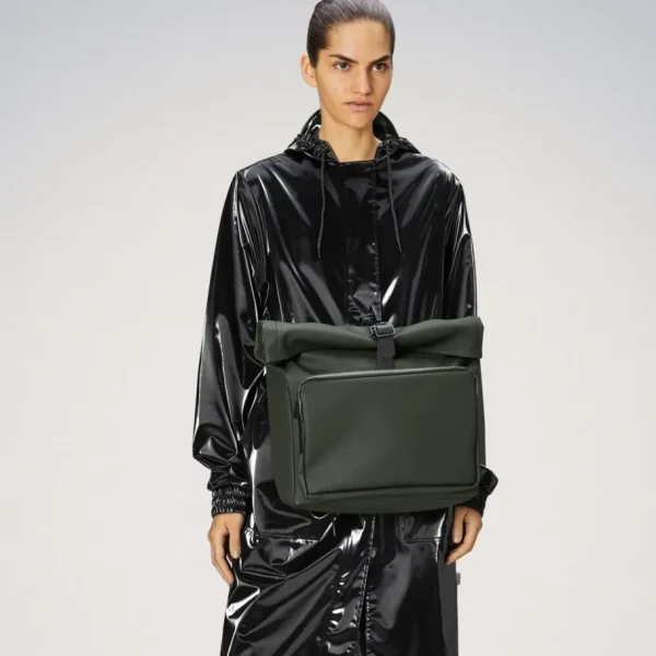 Rains Borsoni/Zaini | – Rolltop Commuter Bag Green