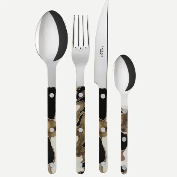 Sabre Tavola E Cucina | – Posto Tavola Bistrot Dune Noir 4PZ