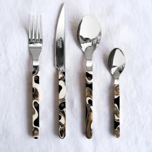 Sabre Tavola E Cucina | – Posto Tavola Bistrot Dune Noir 4PZ