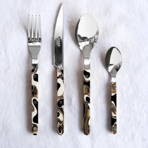 Sabre Tavola E Cucina | – Posto Tavola Bistrot Dune Noir 4PZ