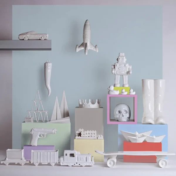 Seletti Arredo E Design | – Il Mio Robot in Porcellana “Memorabilia” cm.17,4×12,4×30 ART 10446