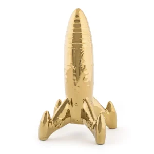 Seletti Arredo E Design | – La mia Astronave in Porcellana “Limited Gold Edition” cm. 13,5×13,5×27 OROART 10413 ORO