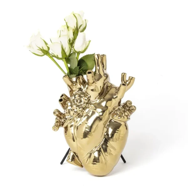 Seletti Arredo E Design | – Vaso in porcellana “Love in Bloom Gold” cm. 16,5×9 h. 25ART 09921